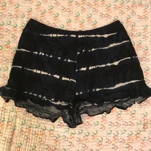 Xhilaration Blue and White Tie Dye Shorts